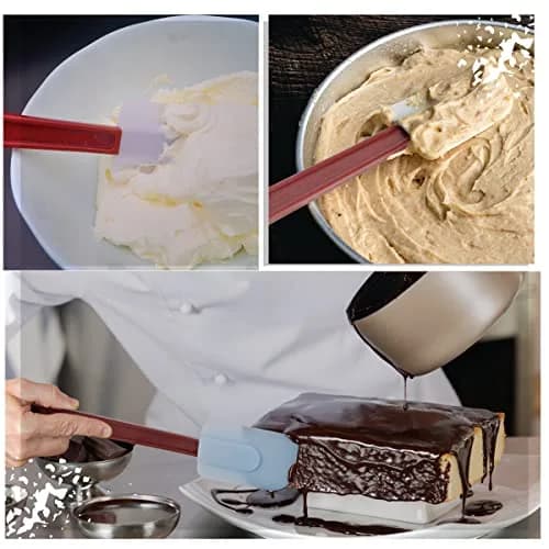 heffiso 3 PCS Commercial Grade Heat Resistant Silicone Spatulas | 9.5-Inch Nonstick BPA-Free Kitchen Utensils thumbnail 3