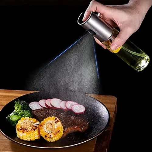 FINECE Oil Sprayer for Cooking 100ml | Stainless Steel & Glass Oil Mister for Air Fryers thumbnail 6