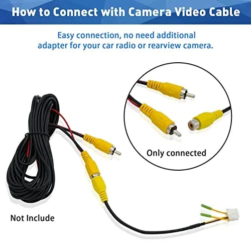 Fiegromech 10Pin Android Car Stereo RCA Plug Harness 18.5 cm (7.28 inches) | Plug and Play Backup Camera Adapter thumbnail 4