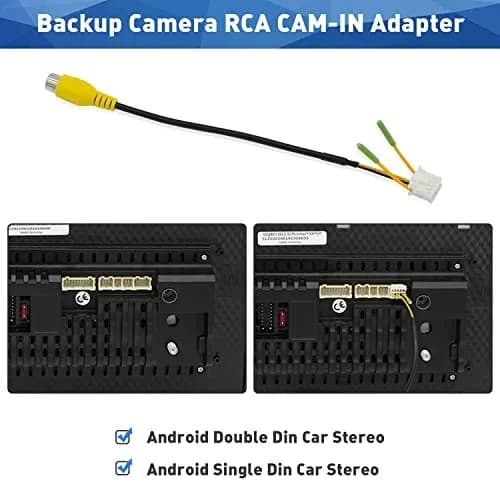 Fiegromech 10Pin Android Car Stereo RCA Plug Harness 18.5 cm (7.28 inches) | Plug and Play Backup Camera Adapter thumbnail 2