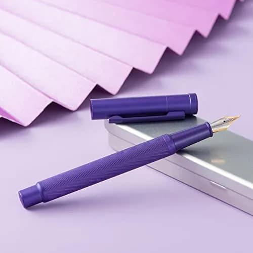 Asvine Hongdian 1851 Purple Forest Fountain Pen Blade Nib 13.8cm (5.43in) | Smooth Ink Flow for Daily Writing thumbnail 5