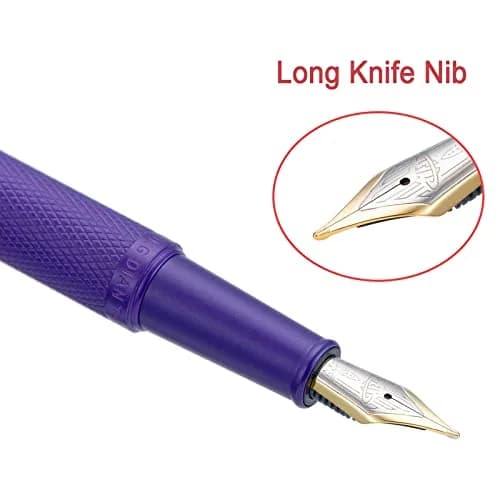 Asvine Hongdian 1851 Purple Forest Fountain Pen Blade Nib 13.8cm (5.43in) | Smooth Ink Flow for Daily Writing thumbnail 2