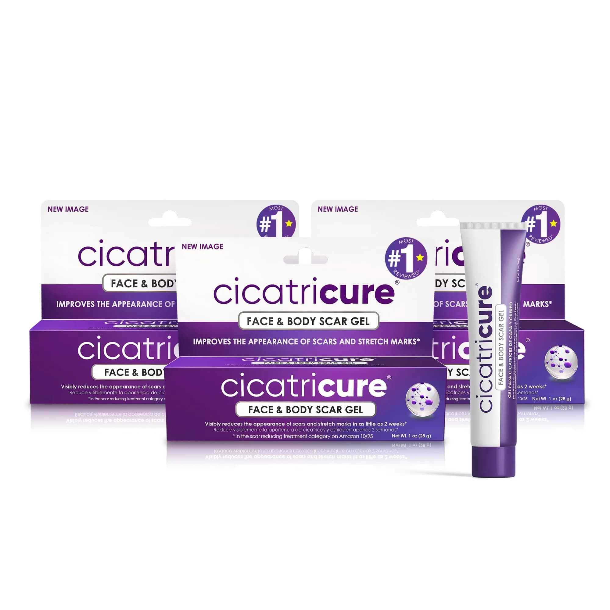 Cicatricure Advanced Scar Gel 28g (1 oz) 3-Pack | Clinically Proven Scar Reduction