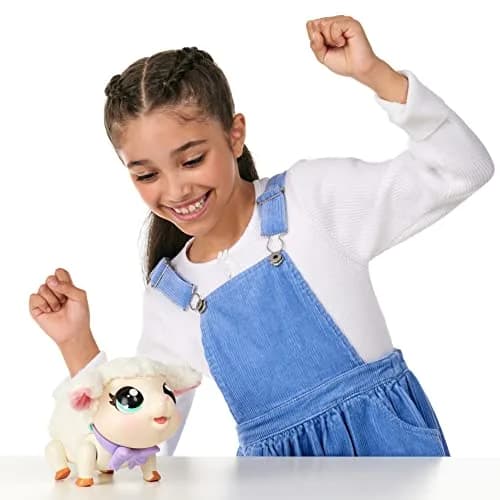 Little Live Pets Snowie The Lamb Interactive Electronic Pet Toy 25+ Sounds & Reactions | Ages 5+ (Includes 3 AA Batteries, Bottle, Leash) thumbnail 5