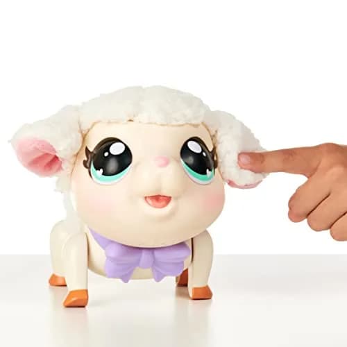 Little Live Pets Snowie The Lamb Interactive Electronic Pet Toy 25+ Sounds & Reactions | Ages 5+ (Includes 3 AA Batteries, Bottle, Leash) thumbnail 7