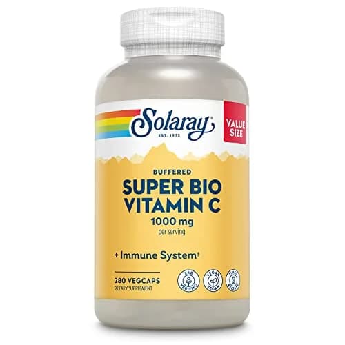 SOLARAY Super Bio Buffered Vitamin C 1000 mg Time Release, 280 VegCaps | Supports Immunity & Collagen thumbnail 1