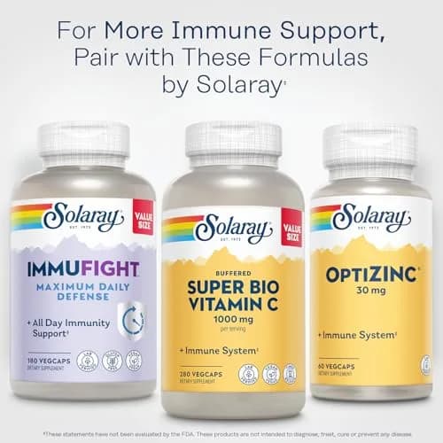 SOLARAY Super Bio Buffered Vitamin C 1000 mg Time Release, 280 VegCaps | Supports Immunity & Collagen thumbnail 6