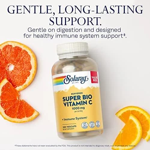SOLARAY Super Bio Buffered Vitamin C 1000 mg Time Release, 280 VegCaps | Supports Immunity & Collagen thumbnail 3