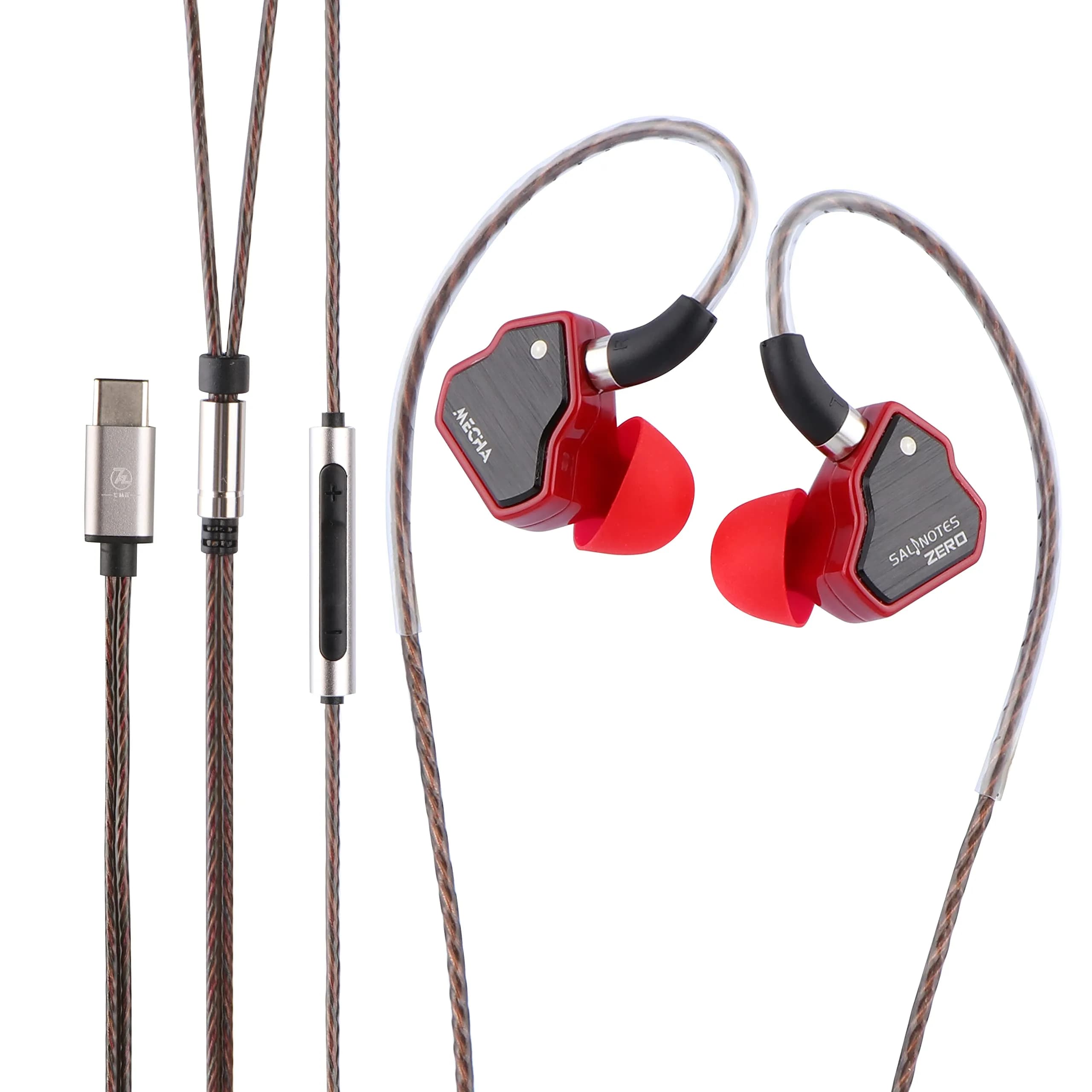 Linsoul Salnotes Zero In-Ear Earphones 10mm Dynamic Driver | HiFi Sound, Detachable Cable, Red - main product image