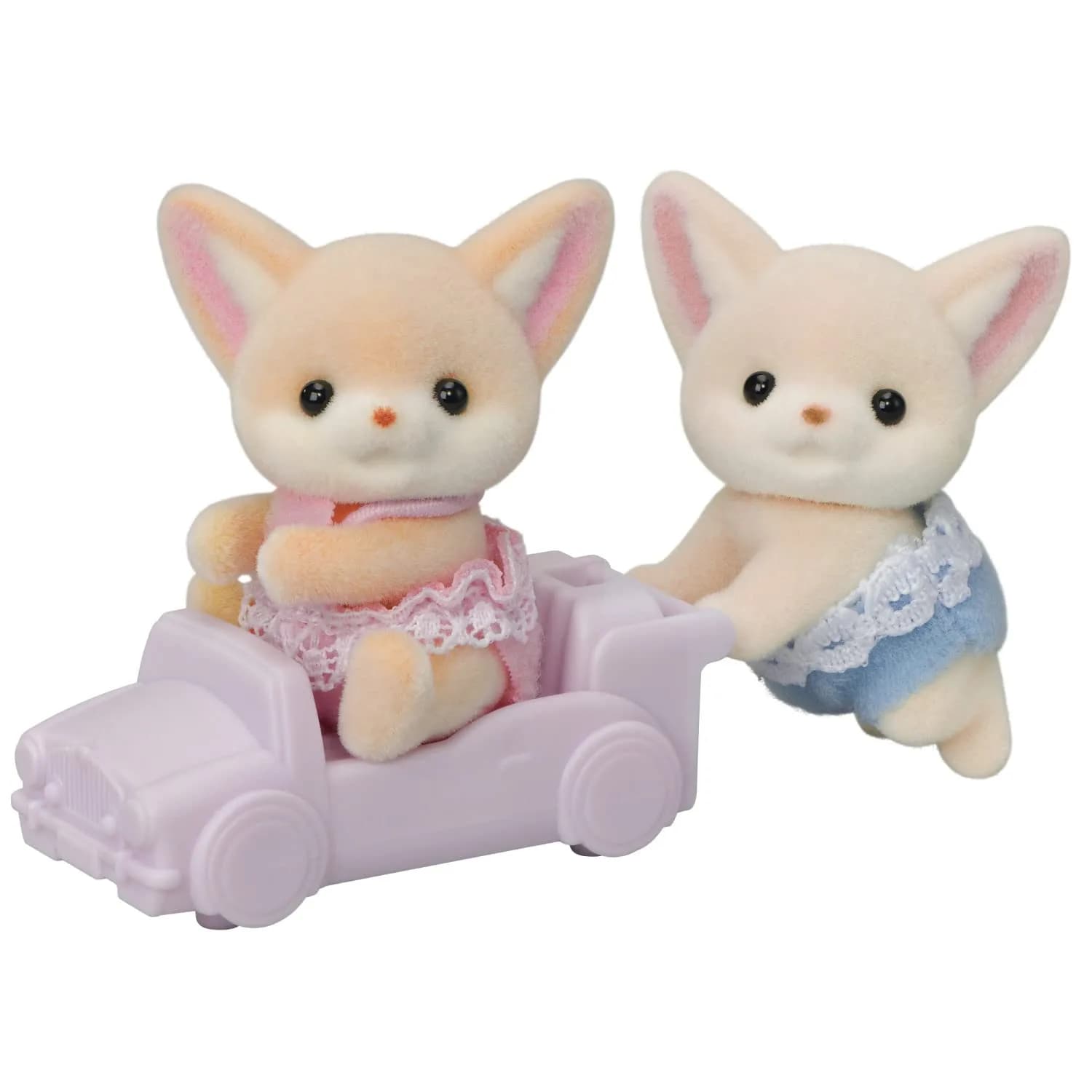 Calico Critters Hopscotch Rabbit Twins - Adorable Bunny Figures for Imaginative Play, Ages 3+ | Collectible Twin Set — Fennec Fox Twins