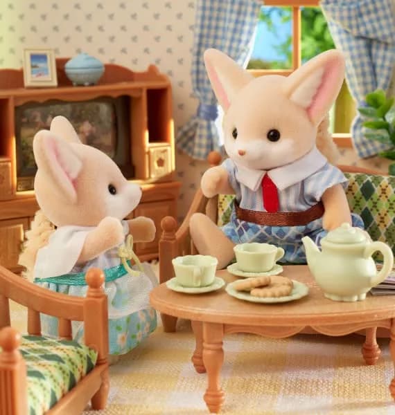 Calico Critters Fennec Fox Twins Collectible Dollhouse Dolls | Poseable Twin Figures for Kids 3+ thumbnail 10