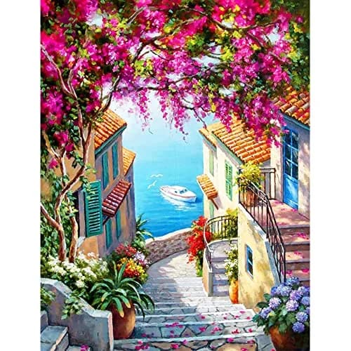 Amphol Paint by Number for Adults | Easy DIY Canvas Painting Kit 16"x20" thumbnail 1