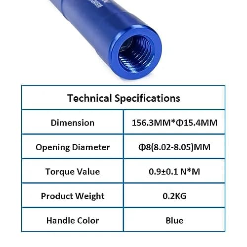 UU TOJOIN SMA Torque Wrench 8mm Opening | 0.9 N·m for RF Connectors, Blue thumbnail 3