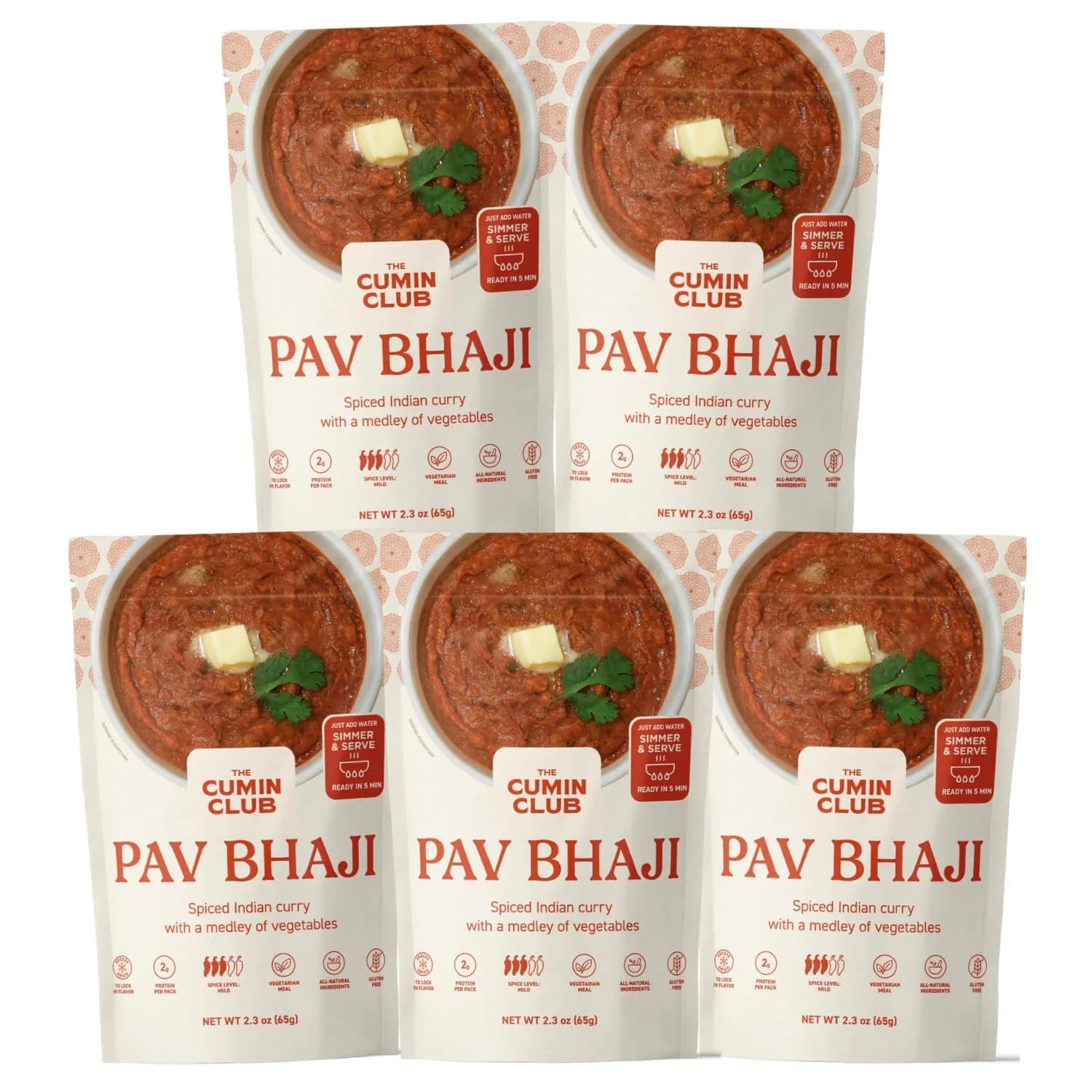 the cumin club Dal Makhani (Black Lentils) | Authentic Indian Ready-to-Eat Meal (Pack of 5) — Pav Bhaji