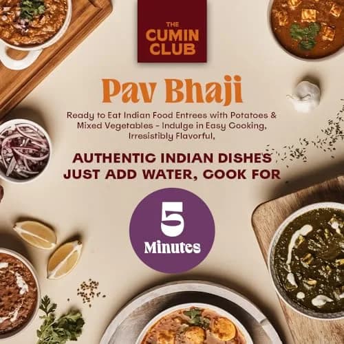 the cumin club Pav Bhaji Pack of 5 | Authentic Indian Street Food in Minutes thumbnail 2