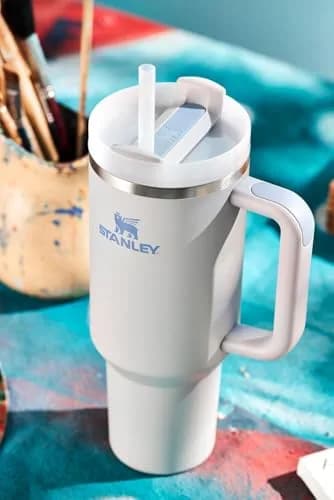 STANLEY Quencher H2.0 FlowState Tumbler 40 oz Fog | Vacuum Insulated Stainless Steel Travel Cup with Handle thumbnail 2
