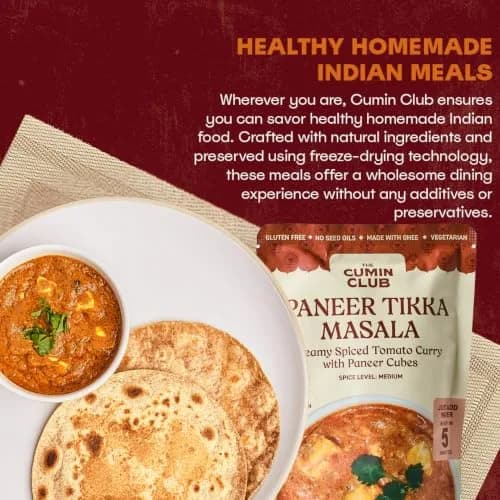 the cumin club Paneer Tikka Masala | Authentic Indian Meal Kit | 5 Pouches thumbnail 7