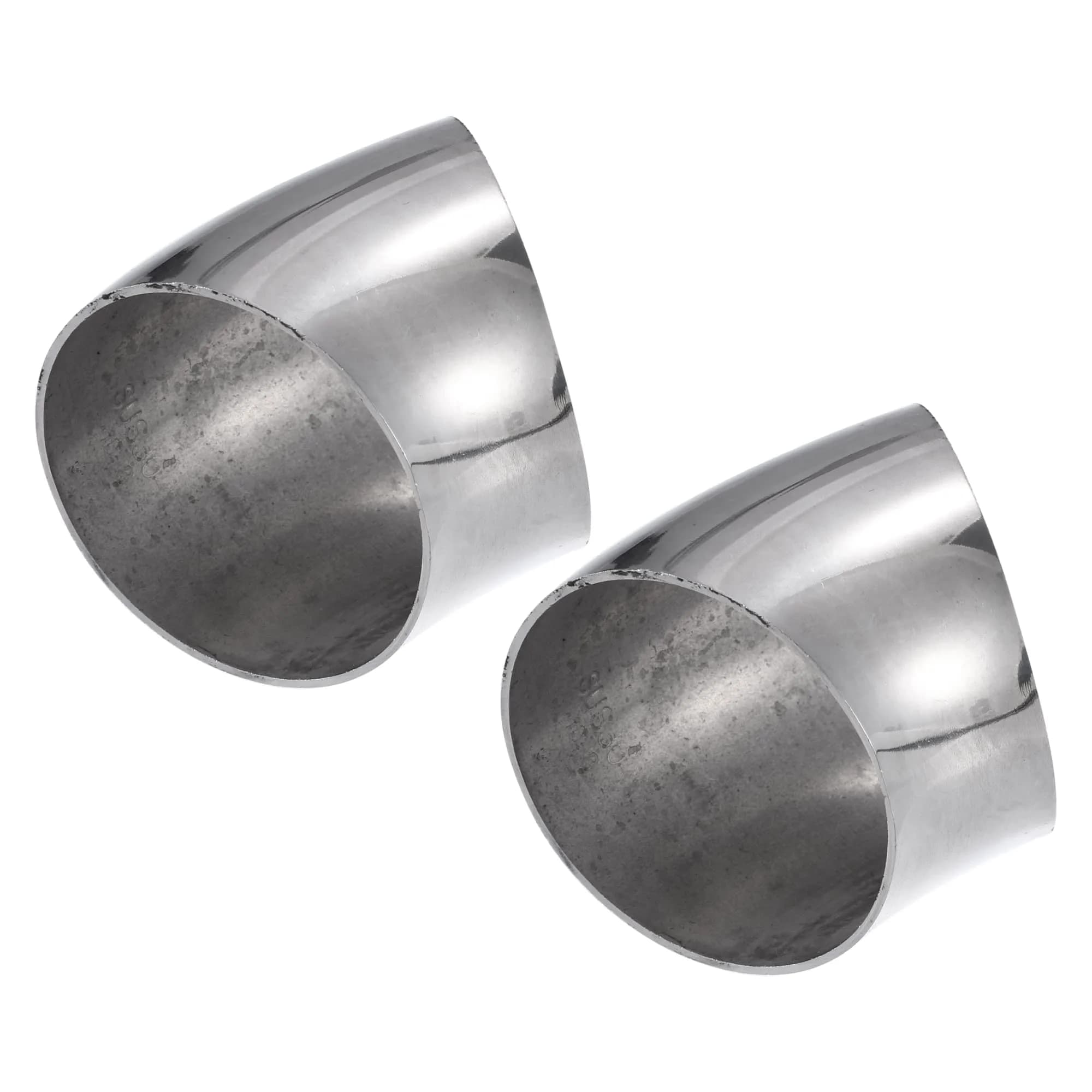 X AUTOHAUX 2pcs OD 2.5 Inch 45 Degree Exhaust Elbow Pipe | Durable Stainless Steel, Universal Fit - main product image