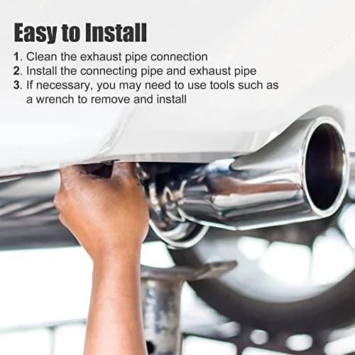 X AUTOHAUX 2pcs OD 2.5 Inch 45 Degree Exhaust Elbow Pipe | Durable Stainless Steel, Universal Fit thumbnail 7