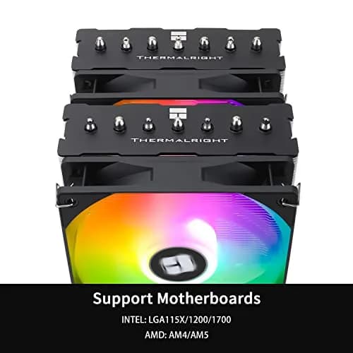 Thermalright PS120SE ARGB CPU Air Cooler 154mm Height | Dual 120mm PWM Fans, 7 Heatpipes, LGA1700/AM5 Compatible thumbnail 3