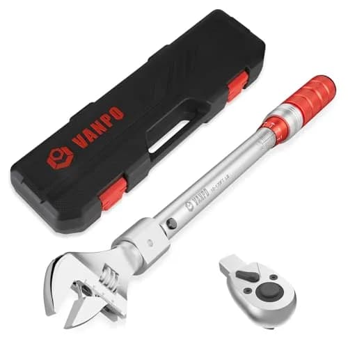VANPO 1/2" Torque Wrench, 10-170 Ft-Lb, 38mm Jaw & Ratchet Head | Precision Tool for HVAC & Auto thumbnail 1