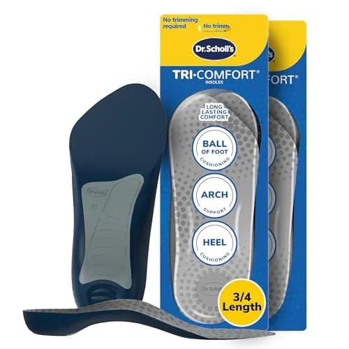 Dr. Scholl's Tri-Comfort Insoles for Heel, Arch and Ball of Foot | Targeted Cushioning | Arch Support | Men's 8-12 (2-Pack) thumbnail 1