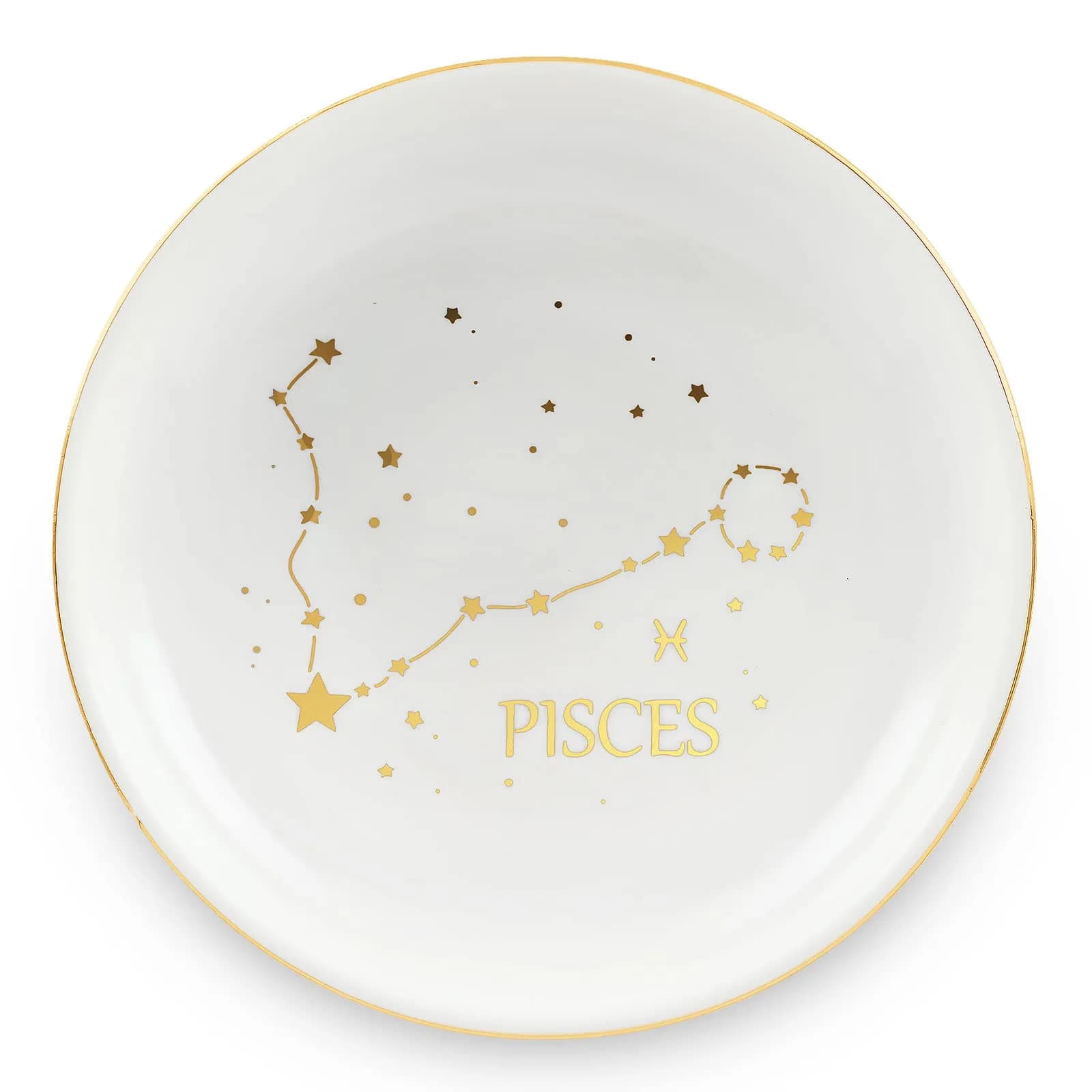 Homlouue Aries Zodiac Jewelry Tray 10.7cm (4.2") | Ceramic Ring Dish for Women — PISCES