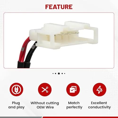 RED WOLF 4 PCS Car Door Speaker Wiring Harness Adapter for VW 1999-2019 | Copper & PVC, Easy Plug & Play thumbnail 4