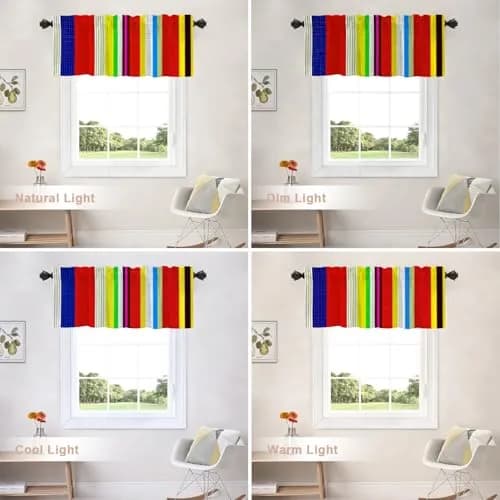 Shrahala Black Curtain 52"W x 18"L | Ethnic Mexican Stripes, Blackout, Rod Pocket, Thermal Insulated thumbnail 9