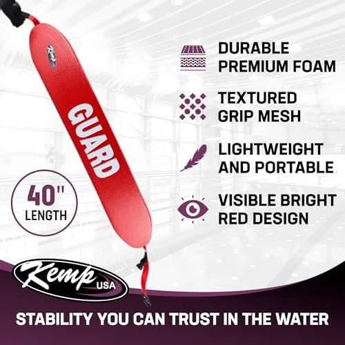 Kemp USA 40-inch Training and Water Safety Tube Red High Visibility | Professional Aquatic Instruction Accessory thumbnail 2