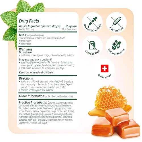 Ricola Throat Balm Caramel Herbal Throat Drops - 34 Count | Swiss Alpine Herbs for Gentle Voice Care thumbnail 6