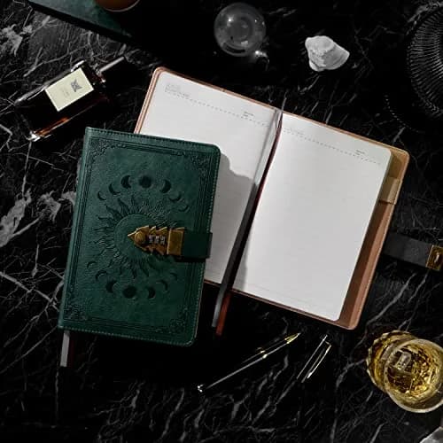 ZXHQ Lock Journal with Pen, A5 Refillable Diary with Combination Lock, 224 Pages | Secure Personal Organizer thumbnail 3