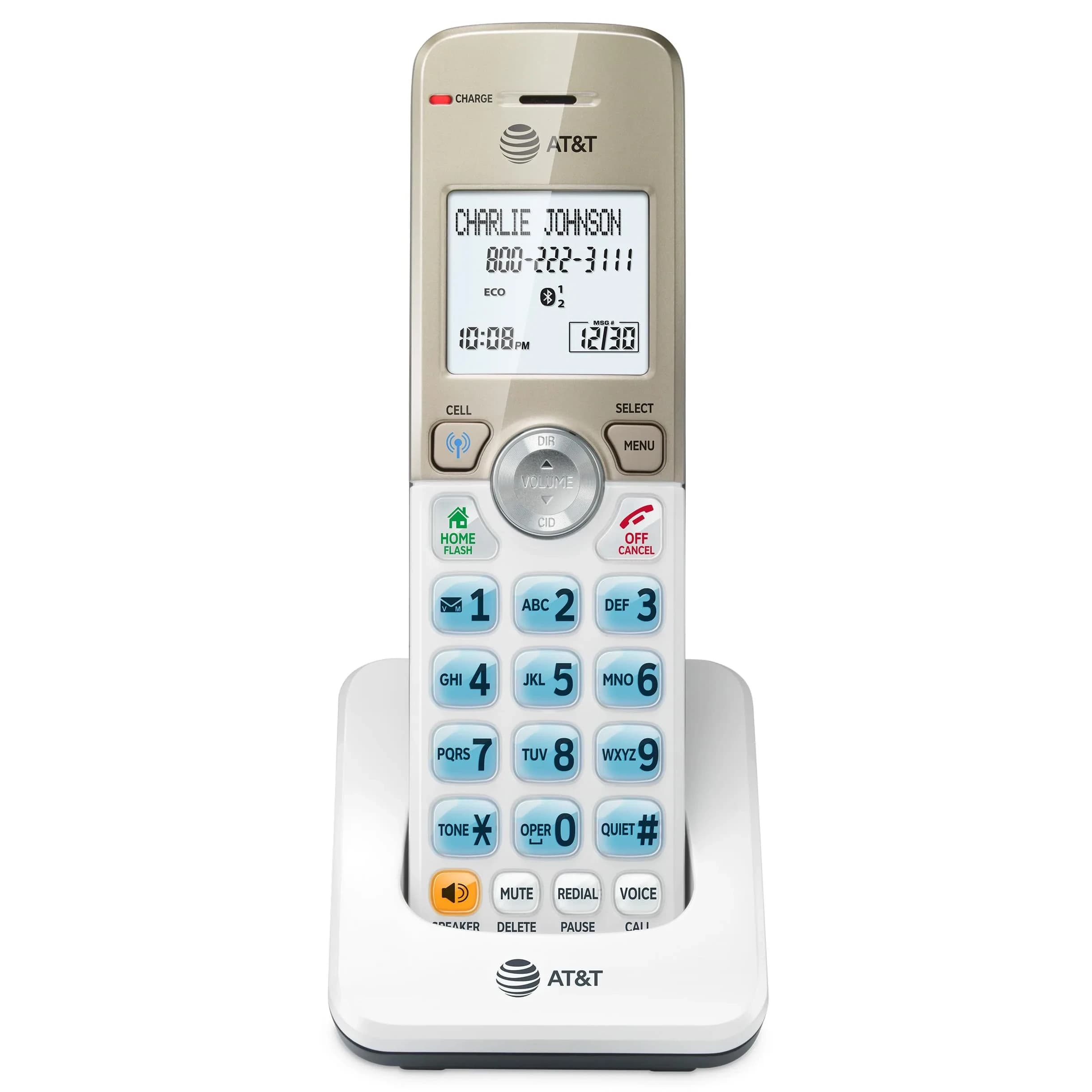 AT&T DL72219 DECT 6.0 2-Handset Cordless Phone with Connect to Cell & Call Blocking | 1.8" Backlit Display — Accessory Handset for DL72x19 series