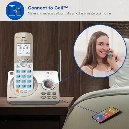 AT&T DL70019 Additional Handset for DL72x19 Series Cordless Phone | Bluetooth Connect to Cell, Smart Call Blocker, 1.8" Backlit Display, Big Buttons, Intercom thumbnail 4