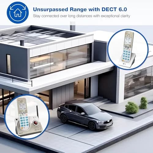 AT&T DL70019 Additional Handset for DL72x19 Series Cordless Phone | Bluetooth Connect to Cell, Smart Call Blocker, 1.8" Backlit Display, Big Buttons, Intercom thumbnail 3