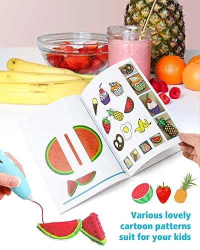 Vomika 3D Pen Printing Drawing Book with 40 Pattern Templates Stencils, 17 x 25 cm (6.7 x 9.8 in) thumbnail 5