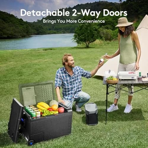 BODEGA 12V Car Refrigerator 40 Quart Portable Freezer APP Control | Dual Compartments, -4℉-68℉, 38L thumbnail 7