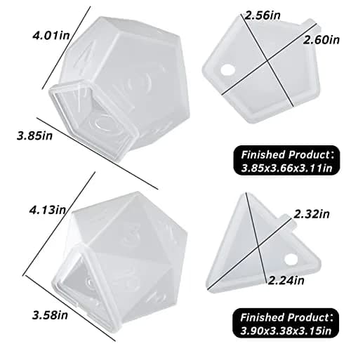 Wehous Large Dice Resin Molds 2 Styles | Silicone Dice Mold for Epoxy Resin & DIY Home Decor thumbnail 2