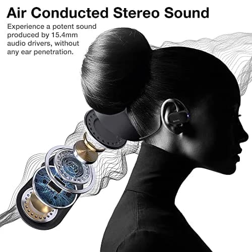 Purity Air Open Ear Wireless Headphones with Dual Mic | 15mm Drivers, IPX5 Water Resistant thumbnail 5