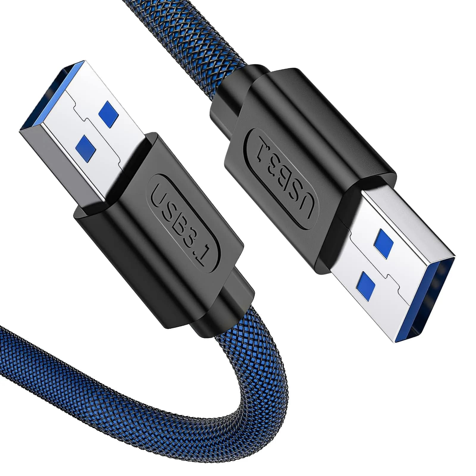 ANDTOBO USB 3.0 Female to Female Extension Cable 3.3Ft Navy | SuperSpeed Data Transfer — USB 3.0 Male to Male- 6.6FT