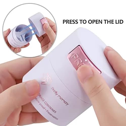 Pretty memory Glue Storage Container for Eyelash Extensions Adhesive Jar | Vacuum Seal for Freshness thumbnail 5