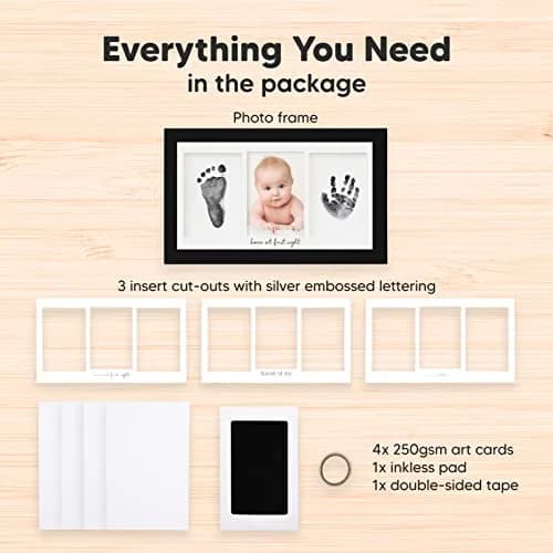 KeaBabies Inkless Hand & Footprint Kit, Newborn Keepsake, Onyx Black | Mess-Free Memory Maker thumbnail 5