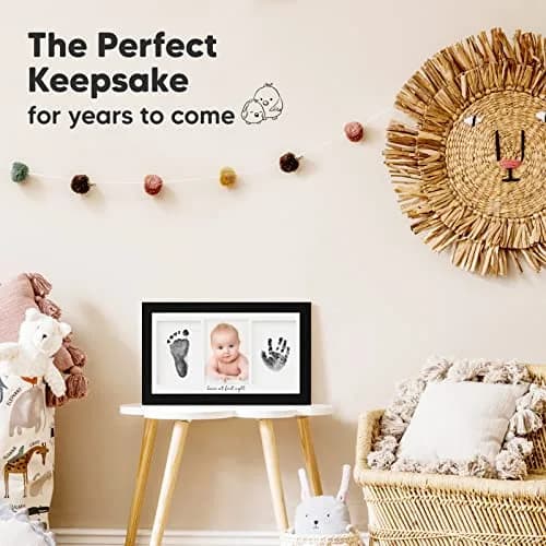 KeaBabies Inkless Hand & Footprint Kit, Newborn Keepsake, Onyx Black | Mess-Free Memory Maker thumbnail 7