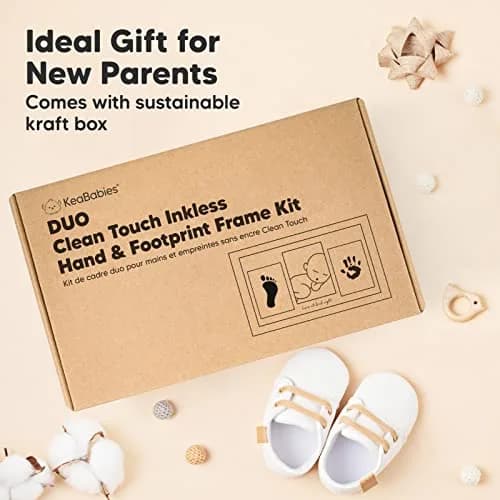 KeaBabies Inkless Hand & Footprint Kit, Newborn Keepsake, Onyx Black | Mess-Free Memory Maker thumbnail 9