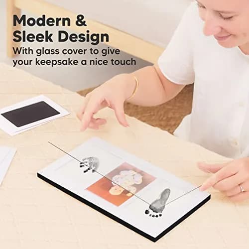 KeaBabies Inkless Hand & Footprint Kit, Newborn Keepsake, Onyx Black | Mess-Free Memory Maker thumbnail 3