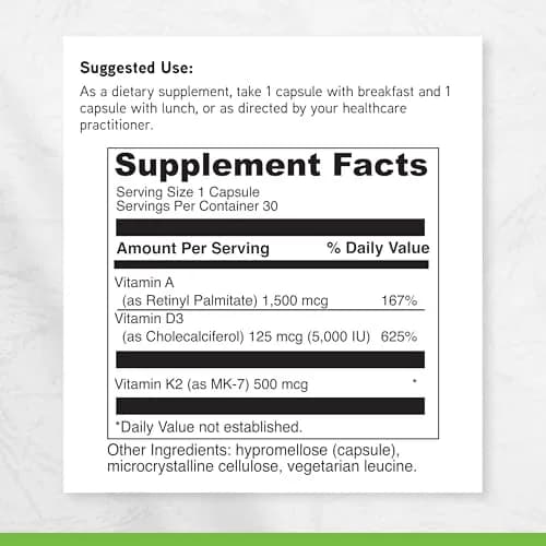 DAVINCI Vitamin D3 & K2 Capsules 30 thumbnail 6