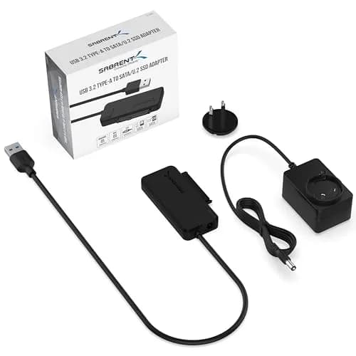 Sabrent USB 3.2 Type-A to SATA/U.2 SSD Adapter Cable (EC-U2SA) 40.6 cm (16 in) | 10Gbps Data Transfer thumbnail 7