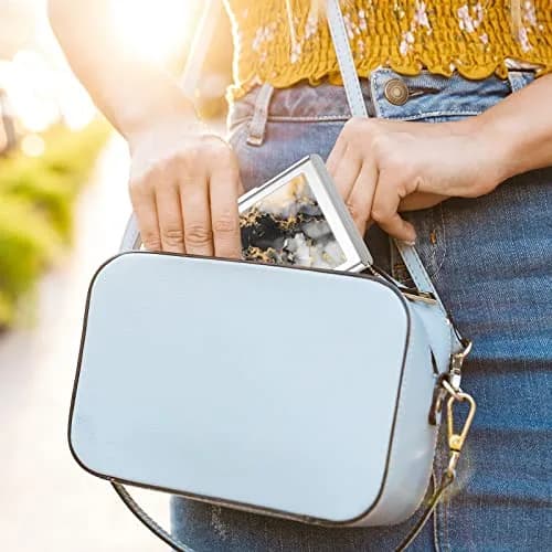 Rimilak Metal Credit Card Holder, Mini Wallet, Black Gold Marble | RFID Blocking Slim Case for Women thumbnail 7