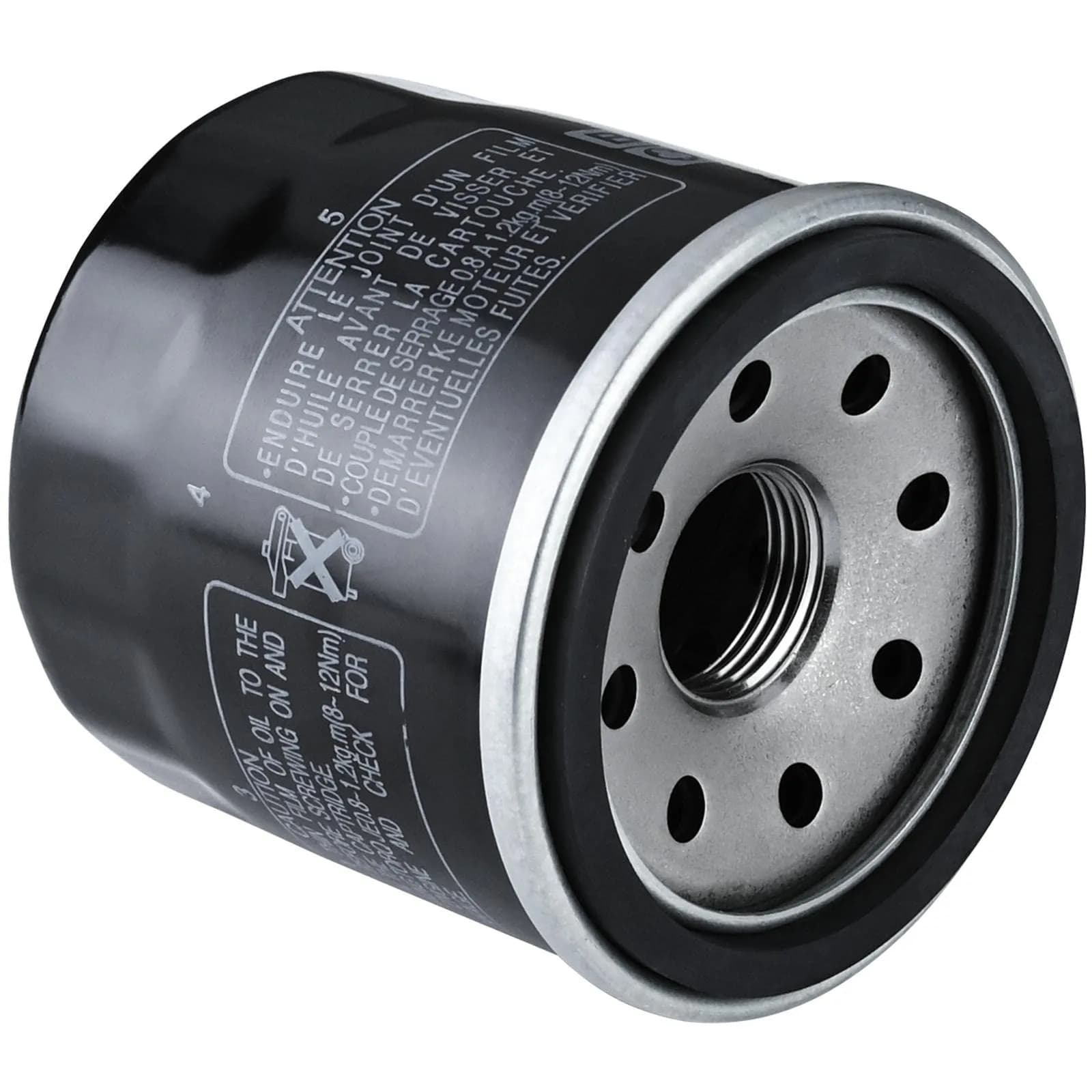 QUICKWOLF 16097-0008 Oil Filter for Kawasaki Ninja 300 400 650 1000 ZX-10R Vulcan 1700 1500 900 800 750 650 500 Prairie 360 400 Bayou 400 Z1000 Z900 Z800 Z750 (1-Pack, Black) - main product image