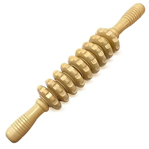 Deston 2 in 1 Wood Therapy Massage Tools | Massage Stick & Back Roller Rope for Relaxation thumbnail 7